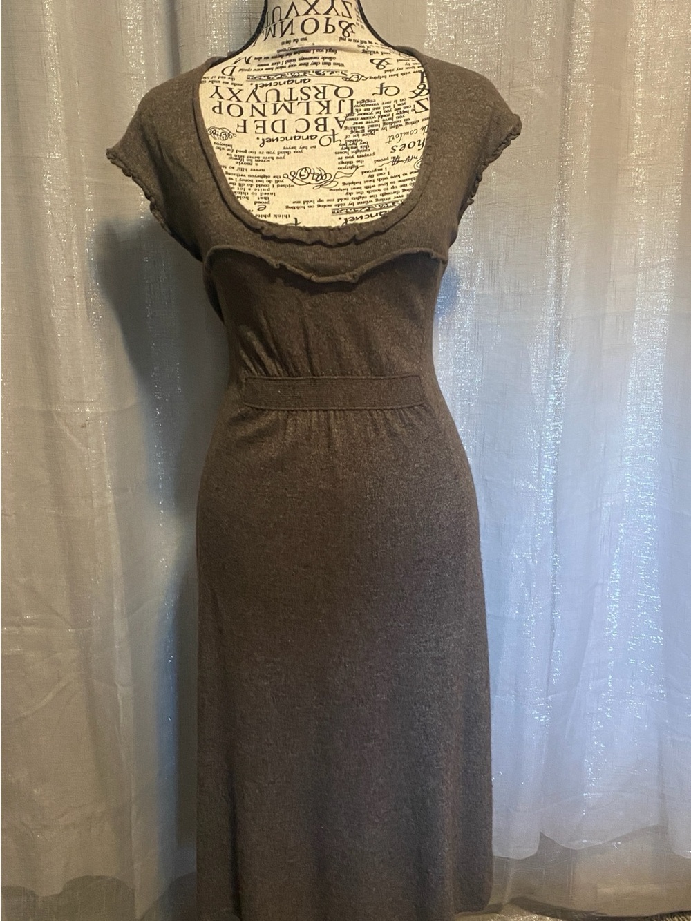 Knitted & Knotted Midi Scoop Neck Knit Dress